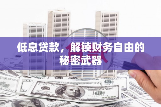 河津低息贷款，解锁财务自由的秘密武器