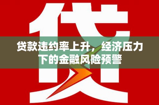 新营贷款违约率上升，经济压力下的金融风险预警