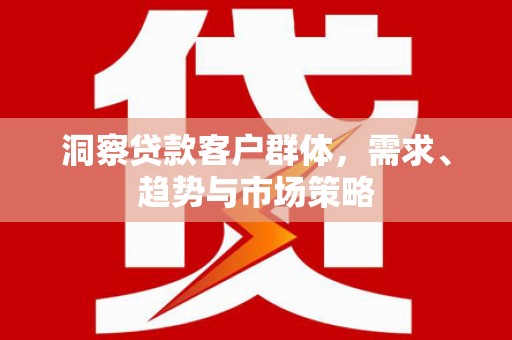 宾川洞察贷款客户群体，需求、趋势与市场策略