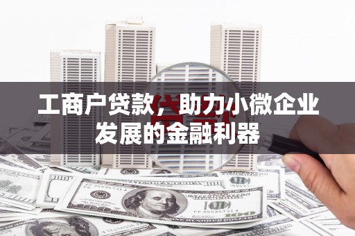 嘉黎工商户贷款，助力小微企业发展的金融利器