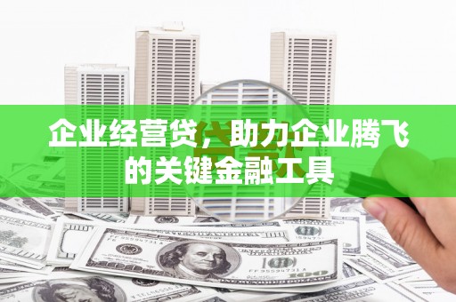 渭城企业经营贷，助力企业腾飞的关键金融工具