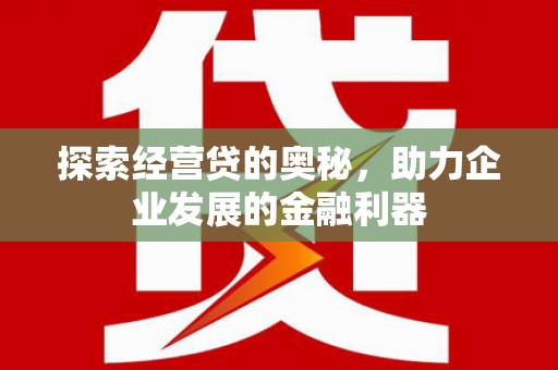府谷探索经营贷的奥秘，助力企业发展的金融利器