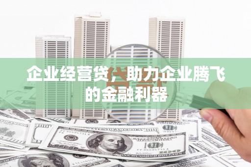 明山企业经营贷，助力企业腾飞的金融利器