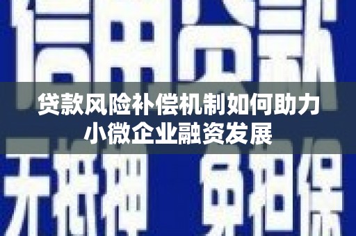 海东贷款风险补偿机制如何助力小微企业融资发展