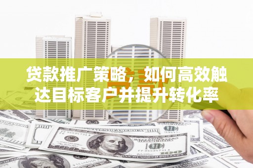 双溪贷款推广策略，如何高效触达目标客户并提升转化率