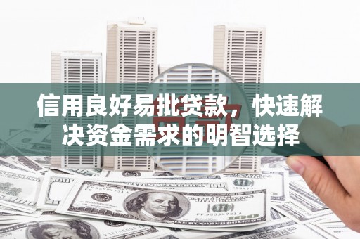 禅城信用良好易批贷款，快速解决资金需求的明智选择
